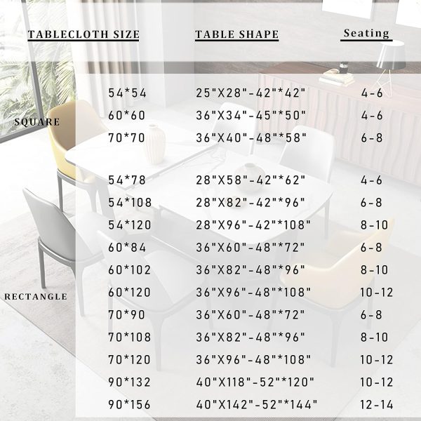 Fitable Rectangle 4 Feet Tablecloth 60x84 inch Tablecloth Stain and Wrinkle Resistant Washable Polyester Table Cloth, Decorative Table Cover for Dining Table, Buffet Parties and Camping White - Image 7