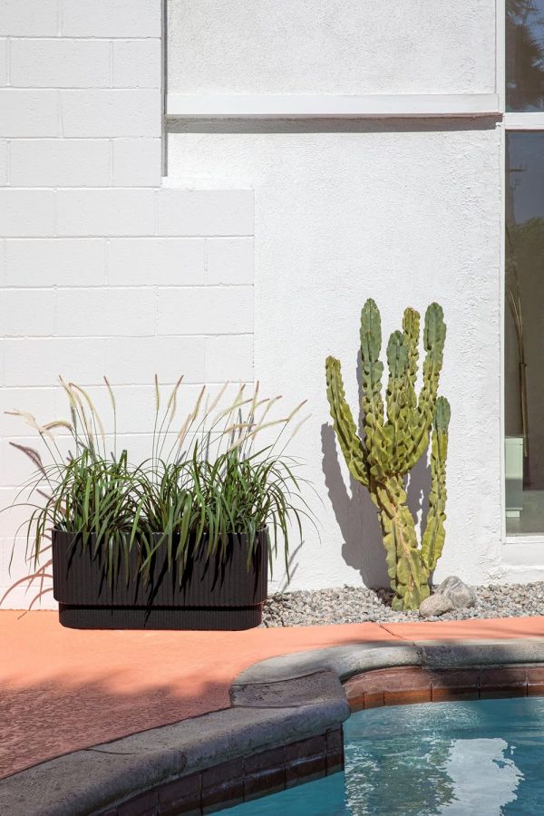 Veradek Demi Series Long Planter for Porch, Patio, Backyard | Durable Plastic-Concrete Material | Modern Décor for Shrubs, Flowers - Image 5