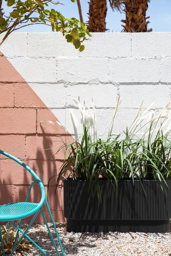 Veradek Demi Series Long Planter for Porch, Patio, Backyard | Durable Plastic-Concrete Material | Modern Décor for Shrubs, Flowers - Image 6