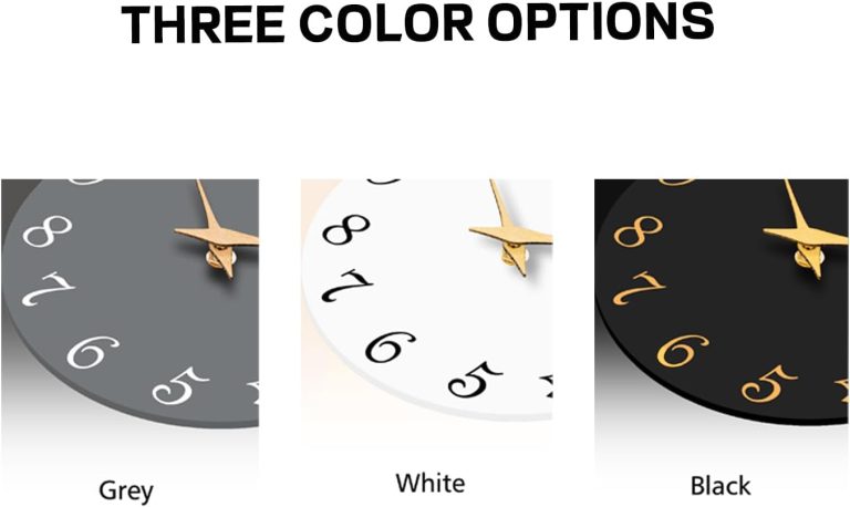 Wall Clock, 8 Inch Modern Wall Clocks Battery Operated, Small Silent Non Ticking Clock Decorative for Kitchen, Bathroom, Bedroom, Desk, Bookshelf (Black Gold)