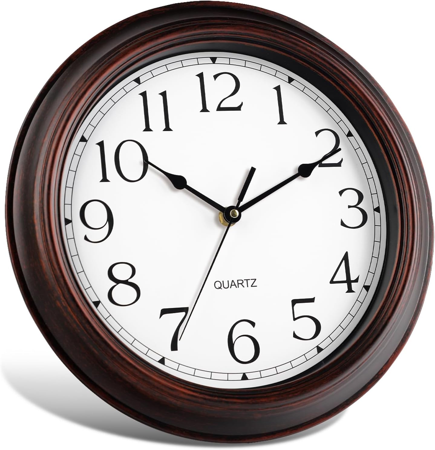 Wall Clocks Battery Operated Silent Non-Ticking Wall Clock 8.5 Inch Small Vintage Retro Rustic Style Decorative for Kitchen Living Room Home Office (Bronze)